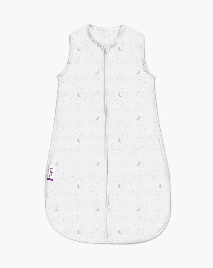sheeping bag | Baby Sleeping Bag | White Moon and Stars | 0.5 Tog