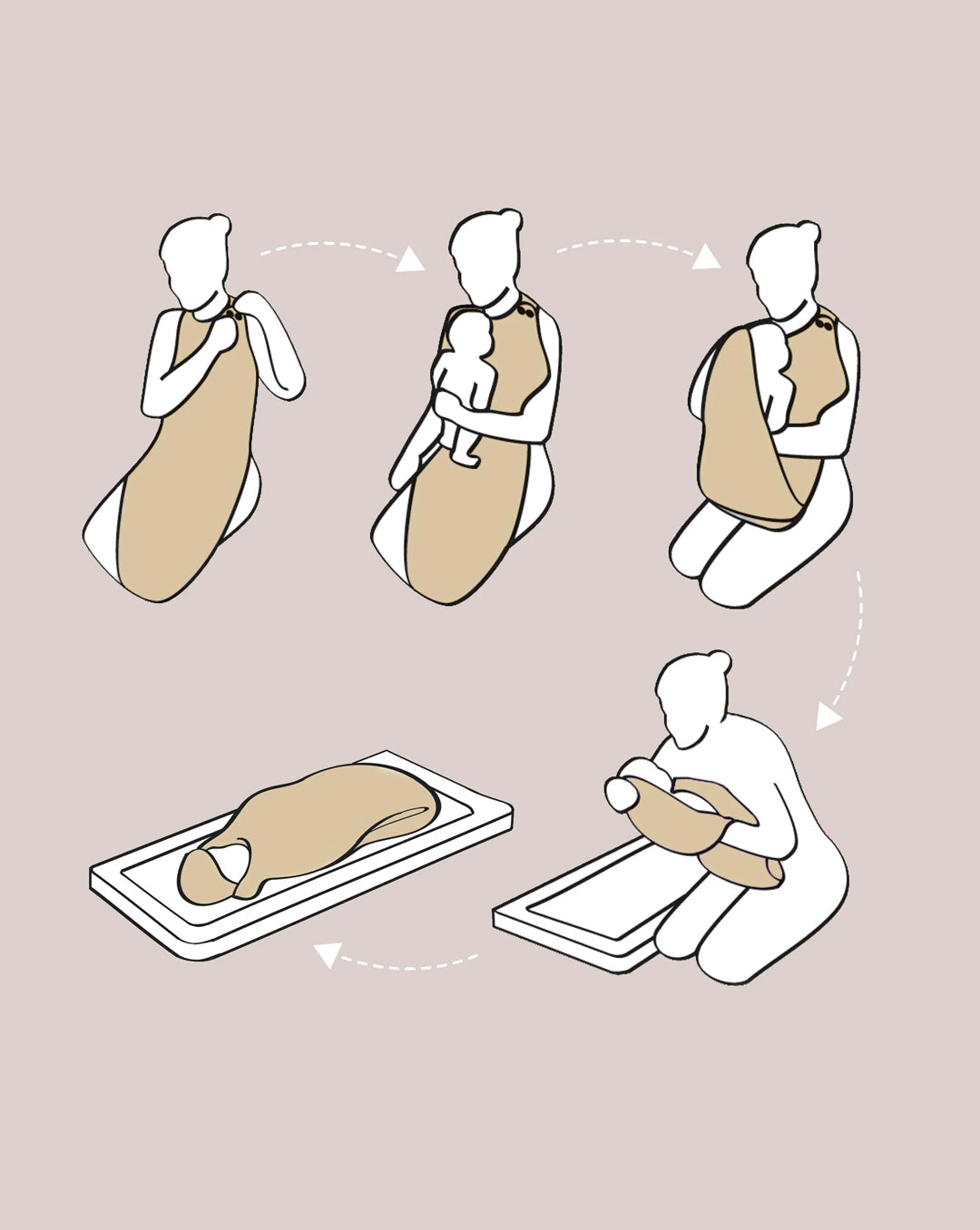 Cuddledry | hands free baby towel | grey | personalised