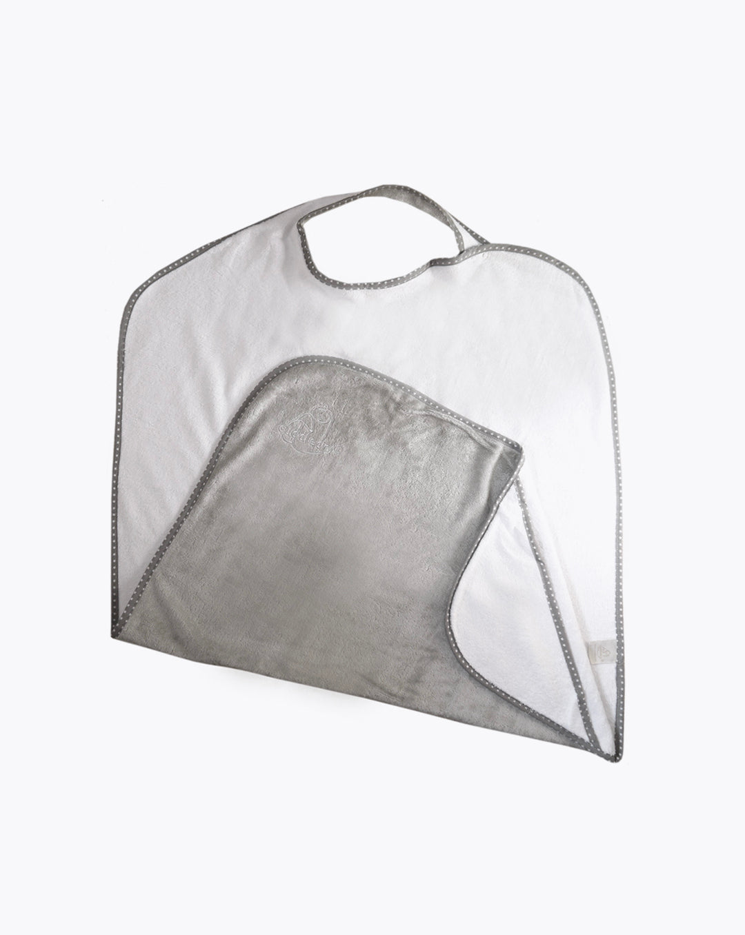 Cuddledry | hands free baby towel | grey | personalised