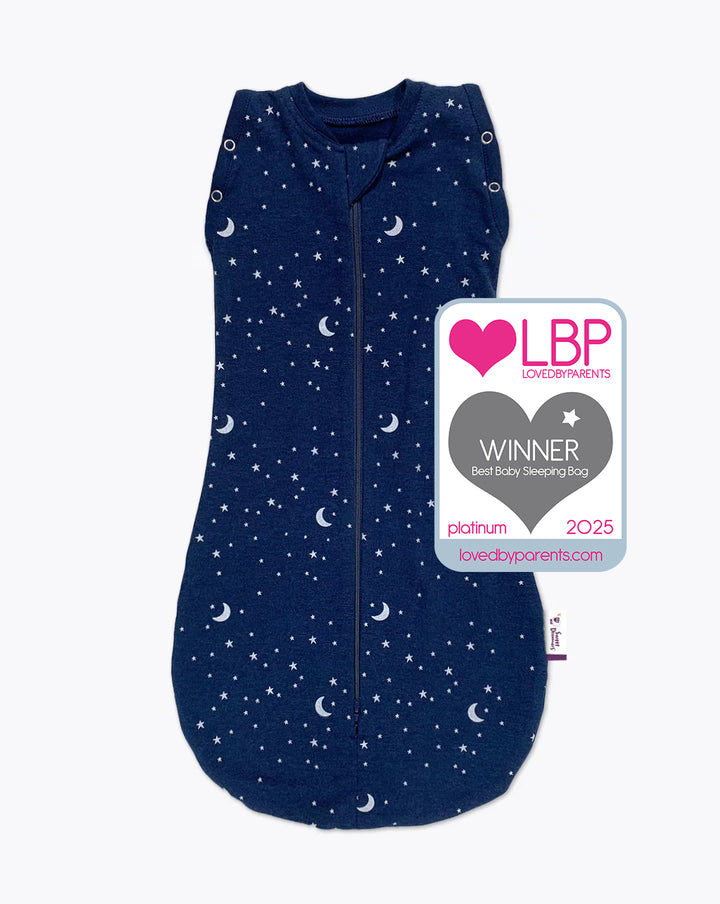 sleep swaddle bag blue moon and stars | Newborn | 1 Tog