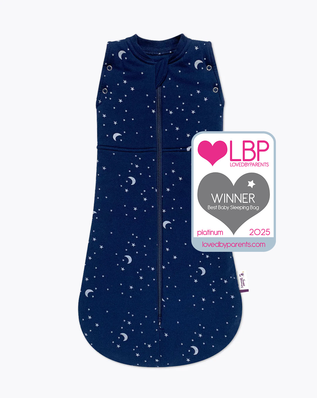 sleep swaddle bag  blue moon and stars | Newborn | 2.5 Tog