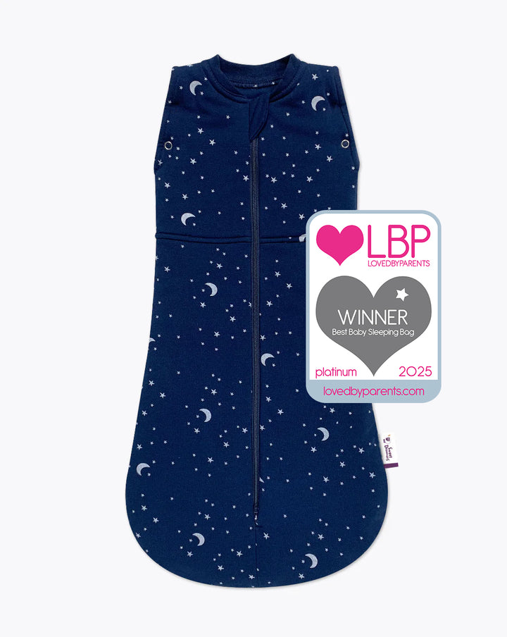 sleeping bag blue moon and stars | 3-12 Months | 2.5 Tog