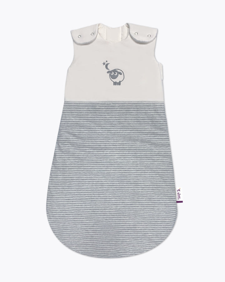 sheeping bag | Baby Sleeping Bag | Embroidered ewan Grey Stripe