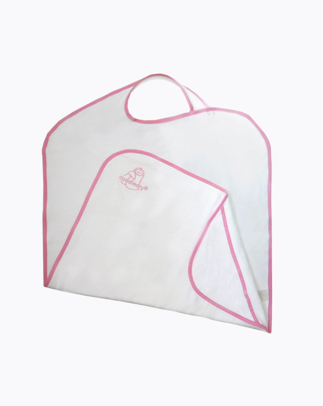 Cuddledry | hands free baby towel | pink | personalised