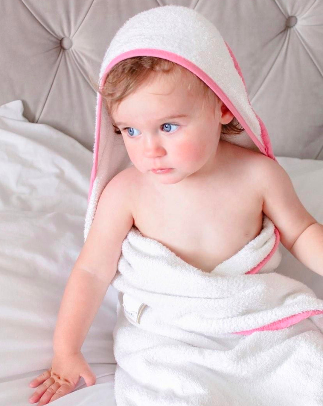 Cuddledry | hands free baby towel | pink