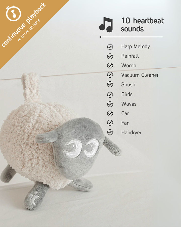 ewan Deluxe | baby shushing sleep sheep | grey