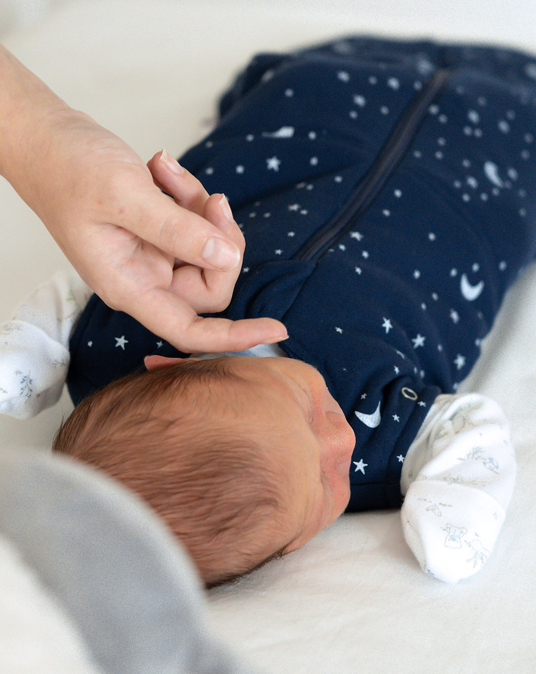 sleep swaddle bag  blue moon and stars | Newborn | 2.5 Tog