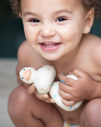 Cuddleduck | baby bath toy & teether | beige
