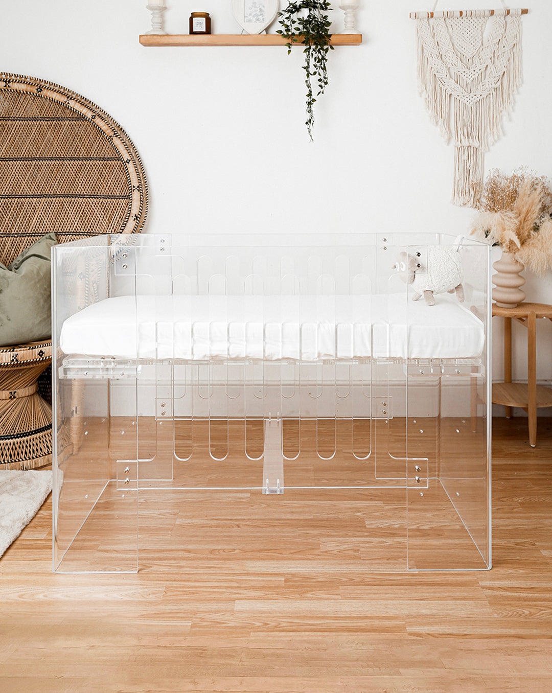 Serenity Acrylic Cot | Designer Clear Acrylic