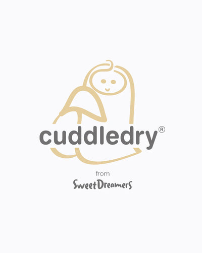 Cuddledry | hands free baby towel | white | personalised