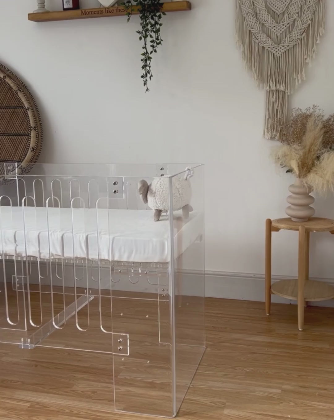 Serenity Acrylic Cot | Designer Clear Acrylic