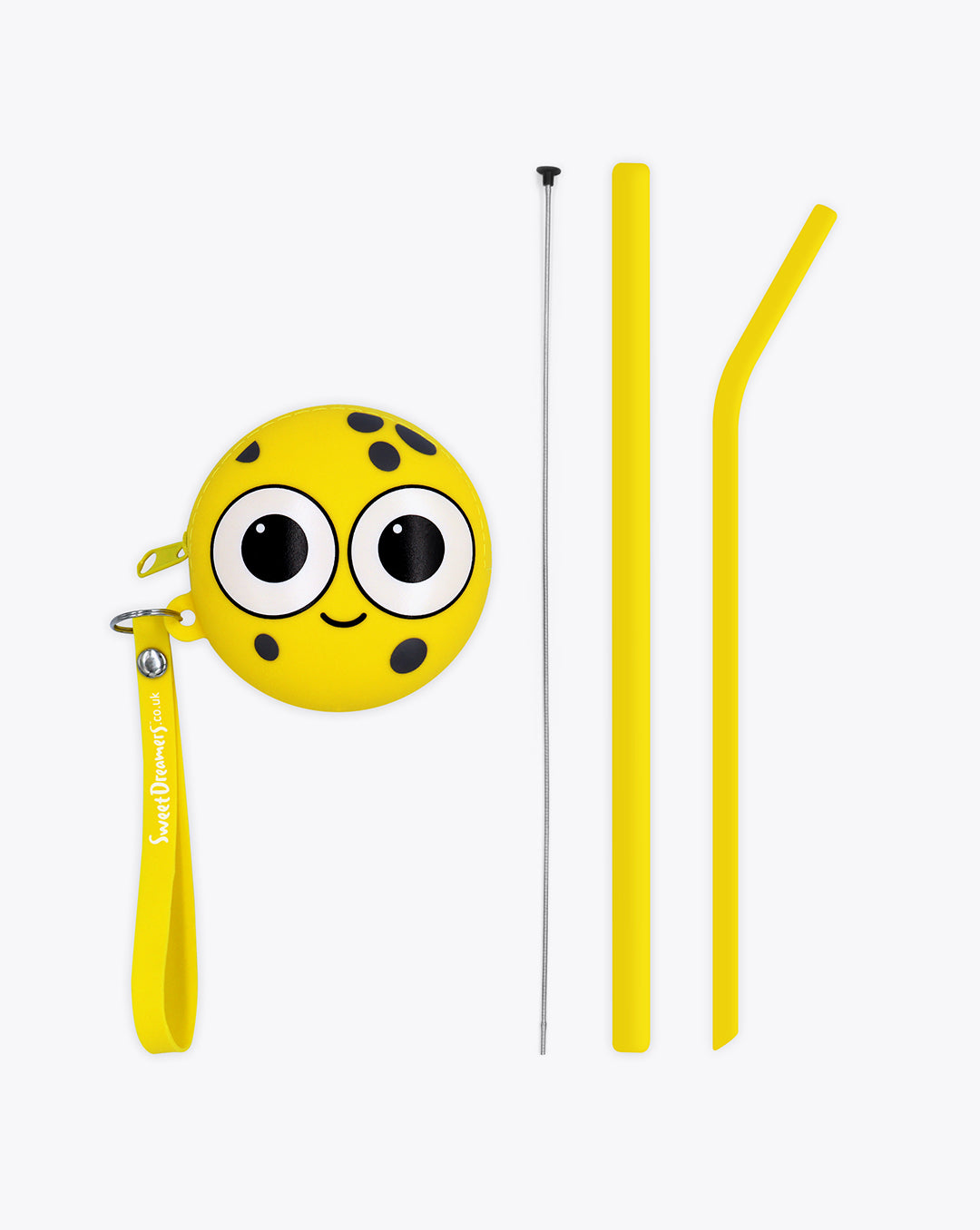 sylvester sponge | bendies kids silicone reusable straws | yellow