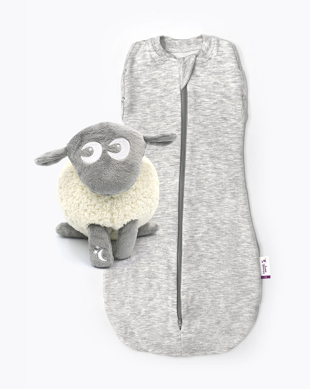 ewan deluxe grey bundle with sleep swaddle bag | 0-3 Months | 1 Tog